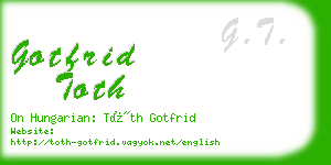 gotfrid toth business card